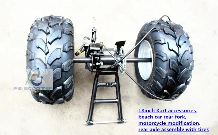 18 inch tyre 18*9.5-8 wheels Kart accessories,beach car rear fork,motorcycle modification,rear axle assembly with tires PCS-18