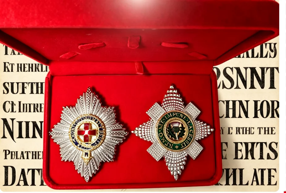 Replica British Order of the Garter Order of the Thistle Breast Star Set UK Chivalry Knight Order Badge Historical Collection