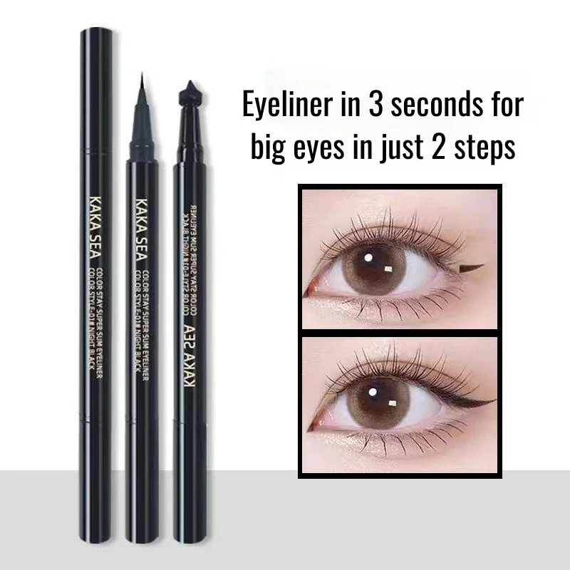 Eyeliner à double tête, longue durée, résistant à l'eau et aux sauvegardes, lisiiner des cils inférieurs, ne se démaquille pas