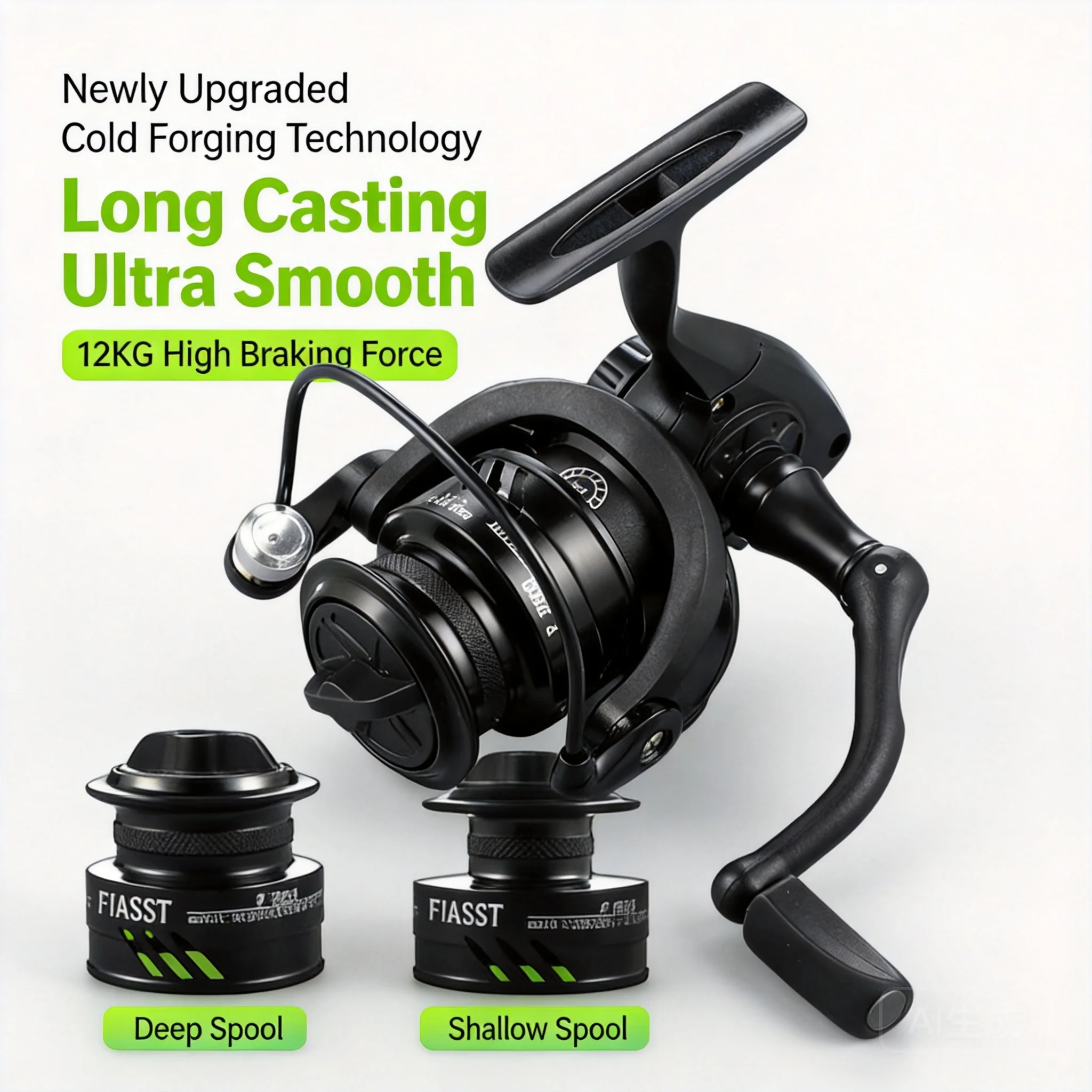 Saltwater Line - Multiple Sizes Spinning Fishing Reel Metal