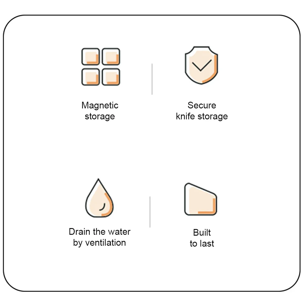 

Магнитный держатель для ножей из акации, двусторонний магнитный блок для ножей, универсальная подставка для кухонных ножей, держатель для ножей для дома и кухни