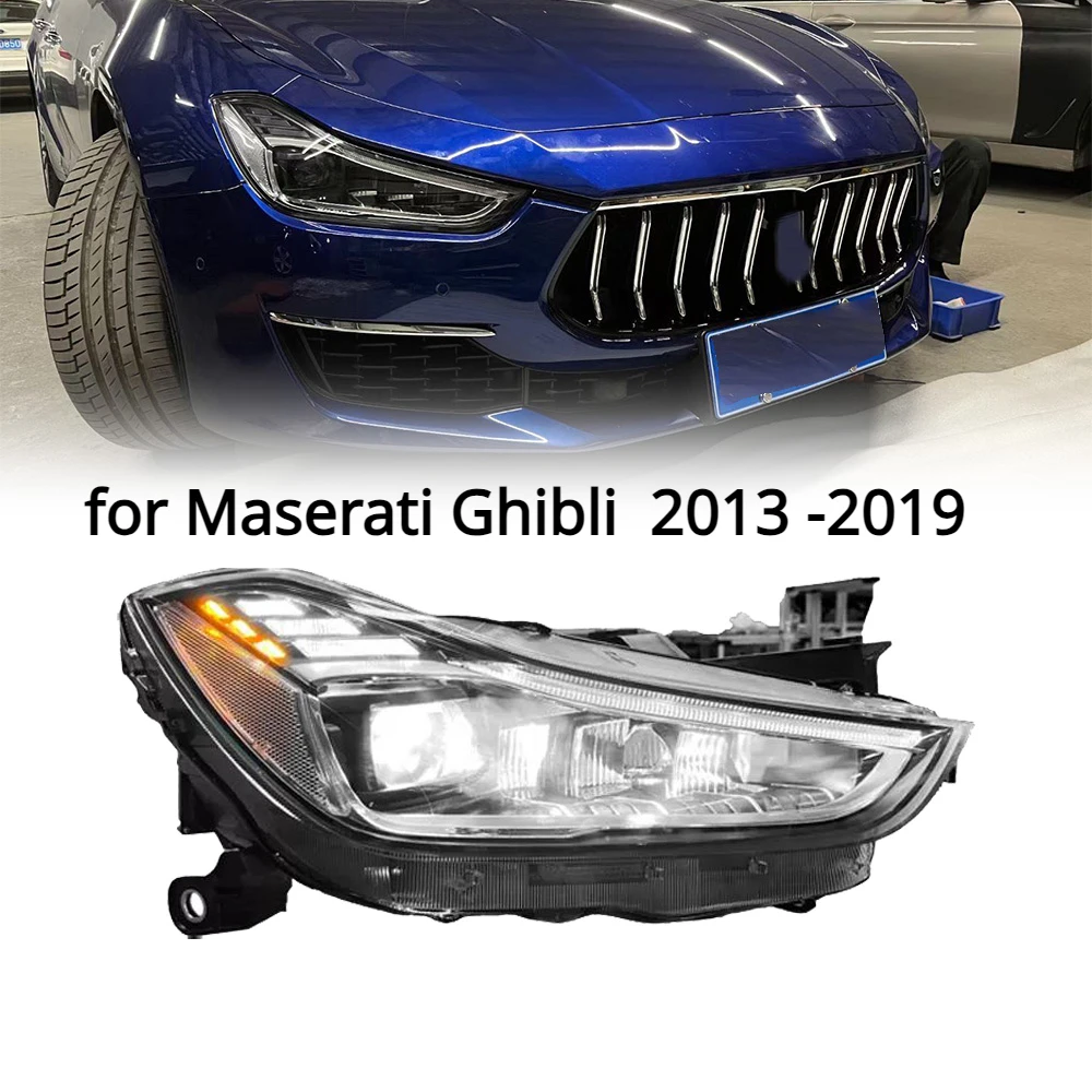 Car Lights For Maserati Ghibli Headlights 2013 2014 2015 2016-2021 Full LED Projector Front Lamps Upgrade 2023 Style Plug Play