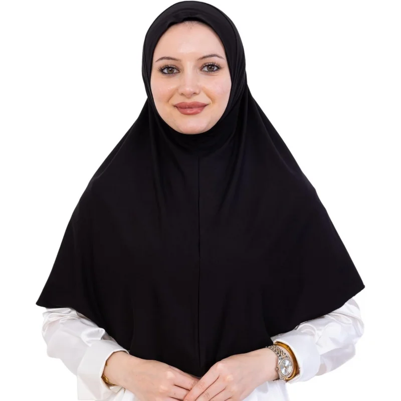 

Ready Hijab For Women, One Piece Muslim Instant Turban, Easy To Wear Long Head Scarf, Turkish Islamic Clothes For Abaya