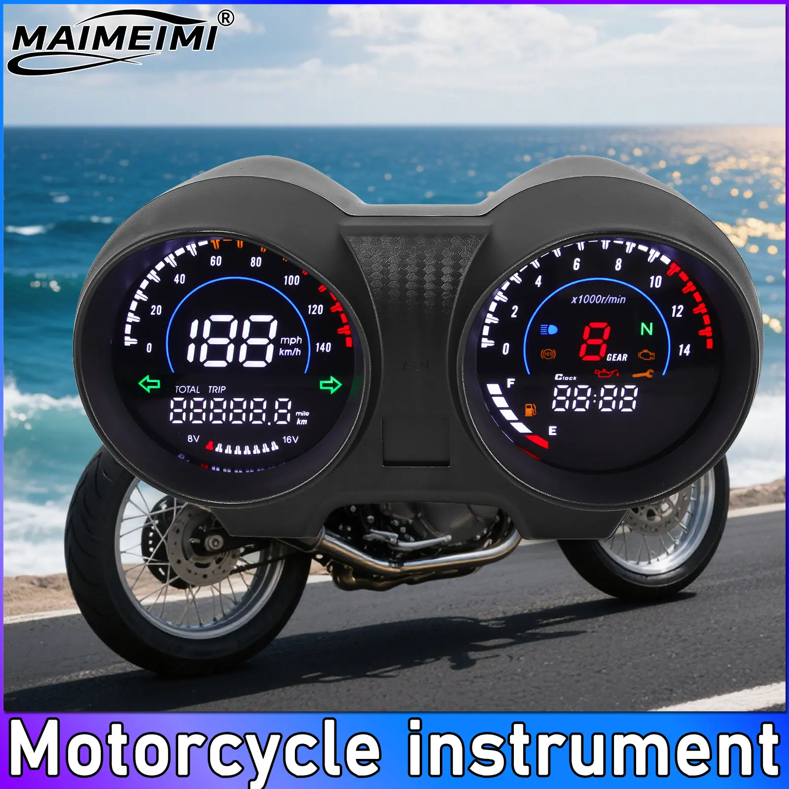 ﻿-led-オートバイ改造アクセサリー-スピードメーター-オドメーター-rpmメーター-タコメーター-オイルレベルゲージ-ブラジル-titan-150-fan-150用