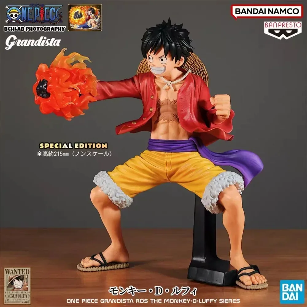 Bandai banpresto uma peça grandista macaco d luffy edição especial em estoque anime figuras de ação modelo brinquedos coleção presentes