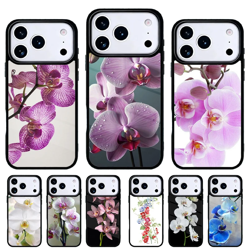 Funda de móvil con diseño de orquídeas coloridas para iPhone 17 Air