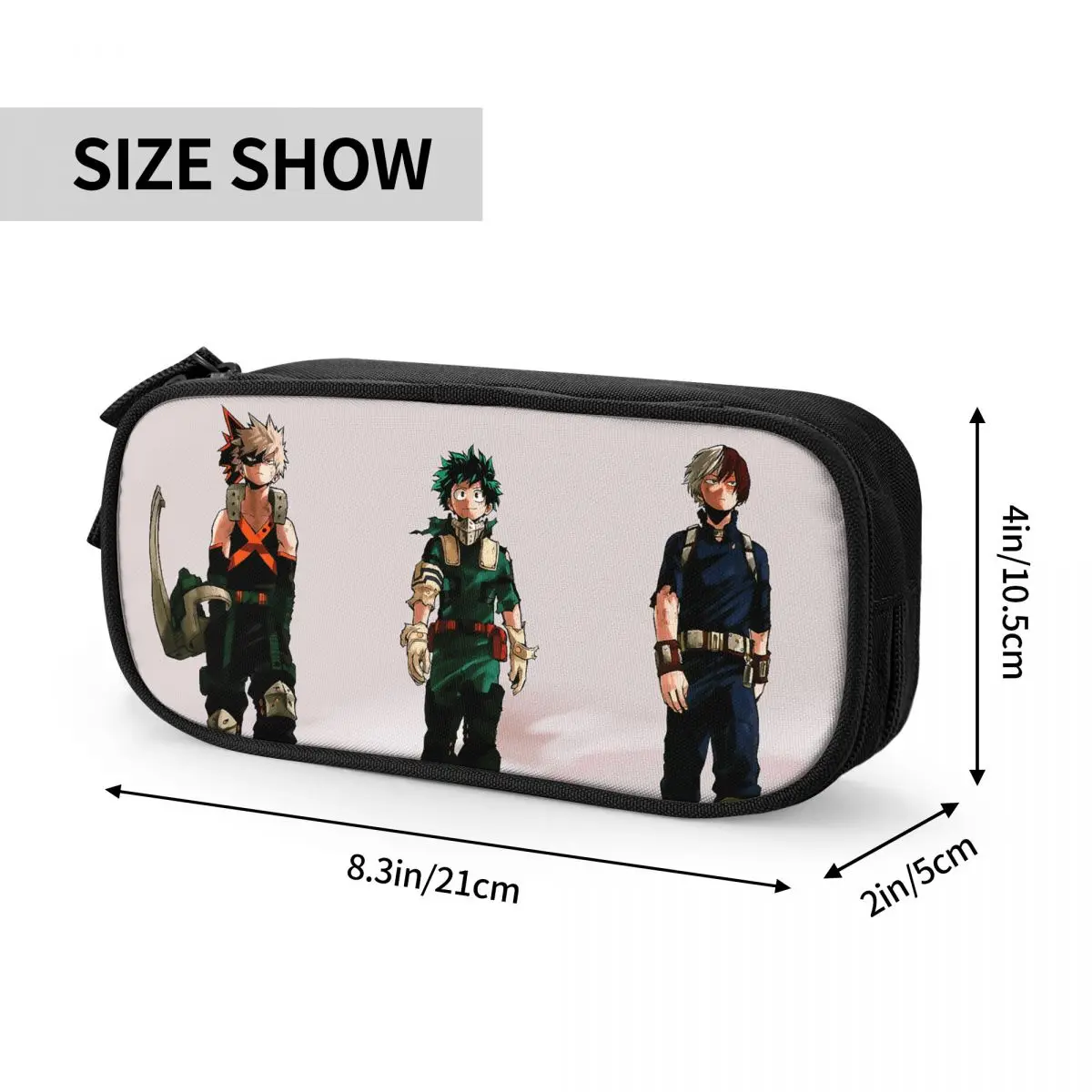 My Hero Academia Pencil Case Pen Box Bags Student Large Storage Students School Cosmetic Pencilcases