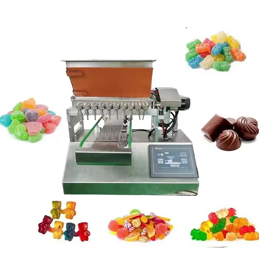 Small Full Automatic Hard Lollipop Chocolate Candy Depositor Fabrication Bonbon Jelly Gummy Bear Sweet Make Machine