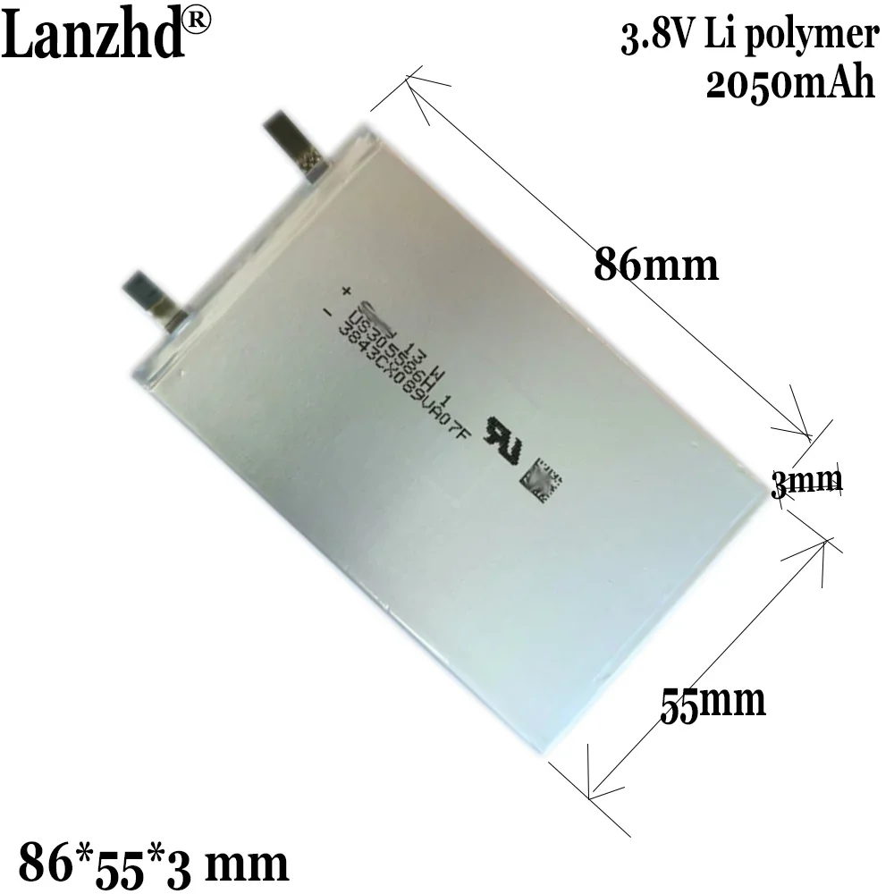 305586 3.8V 2050mAh Lithium Tablet polymer battery with Protection Board For PDA Tablet PCs Digital Products