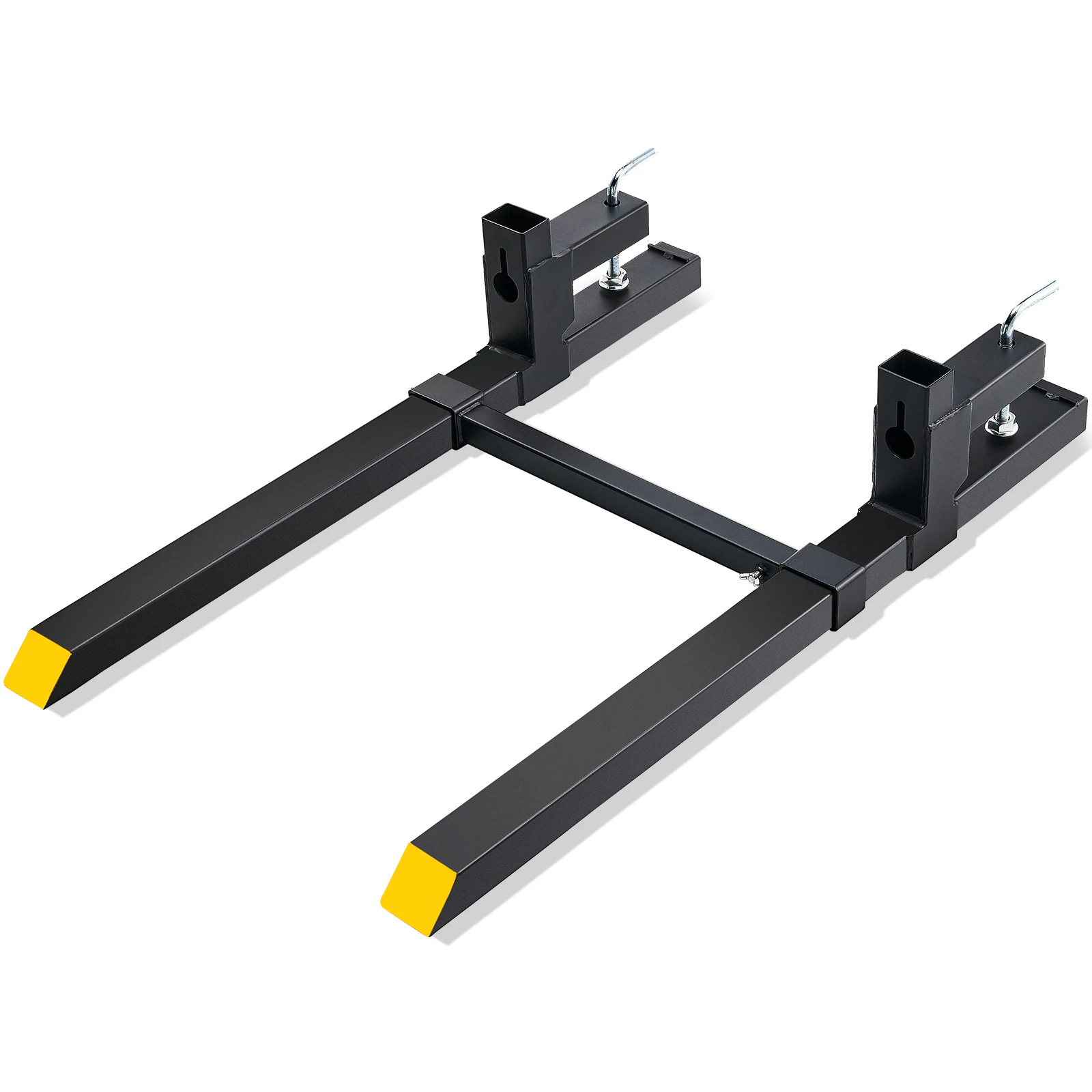 

SucceBuy 43"/60" Clamp on Pallet Forks 2000/4000 lbs Tractor Bucket Forks Heavy Pallet Forks for Tractor Attachment Skid Steer