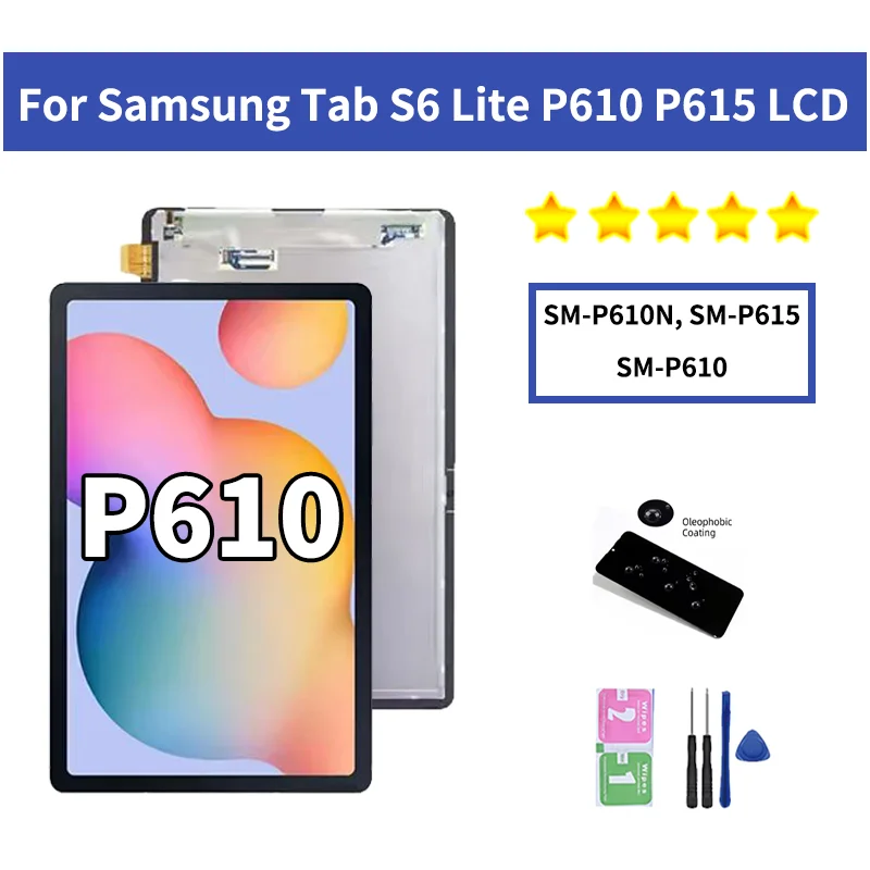 10.4“Tested For Samsung Tab S6 Lite 2020 2022 2024 P610 P615 P613 P619 P620 P625 LCD Display Touch Screen Digitizer Assembly