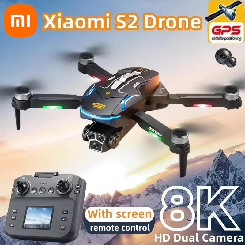 Xiaomi S2 Max Drone Professional 8K HD Dual Camera Obstacle Avoidance Foldable Quadcopter Drone With Screen Remote Control