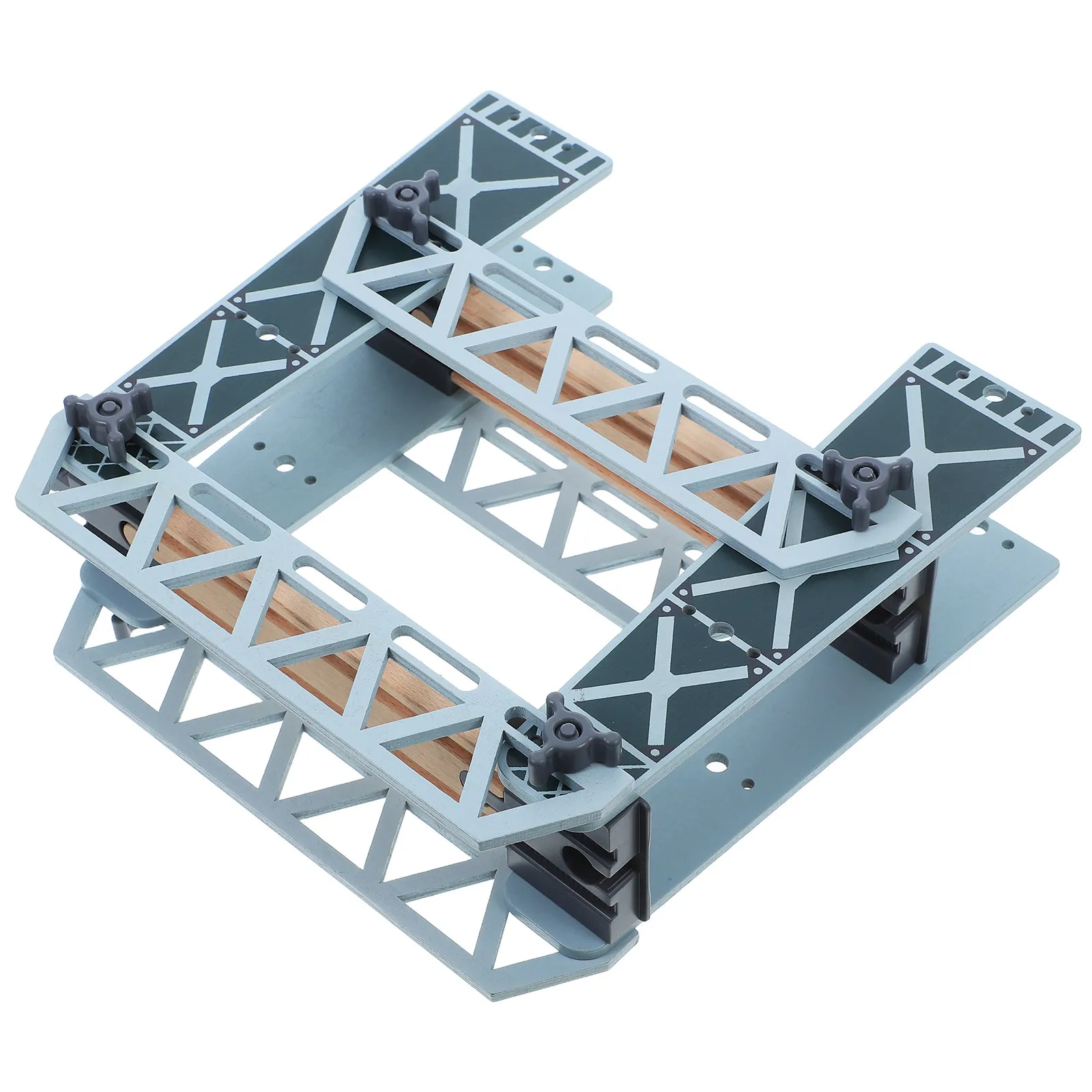 

Wooden Detachable Double-Deck Bridge Wooden Train Track Accessories for Railway Layout Expansion Kids Motor Skills