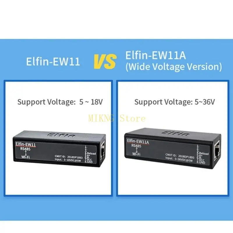DC5 ~ 36V Cổng nối tiếp rs485 sang máy chủ WiFi Module IoT Module Elfin-ew11a Hỗ trợ IP Telnet Modbus Sale tốt nhất