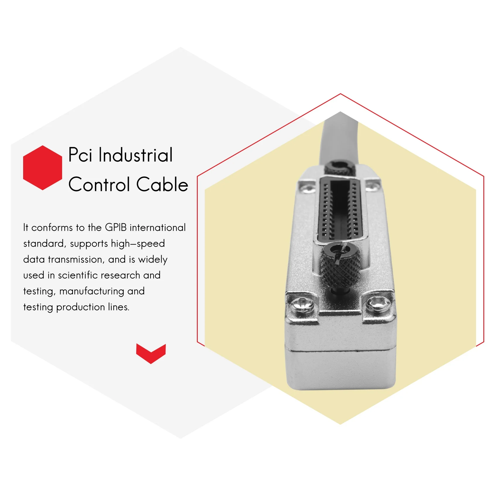 Cable de datos Gpib IE488 de 1M, Terminal de grado Industrial Pci Industrial