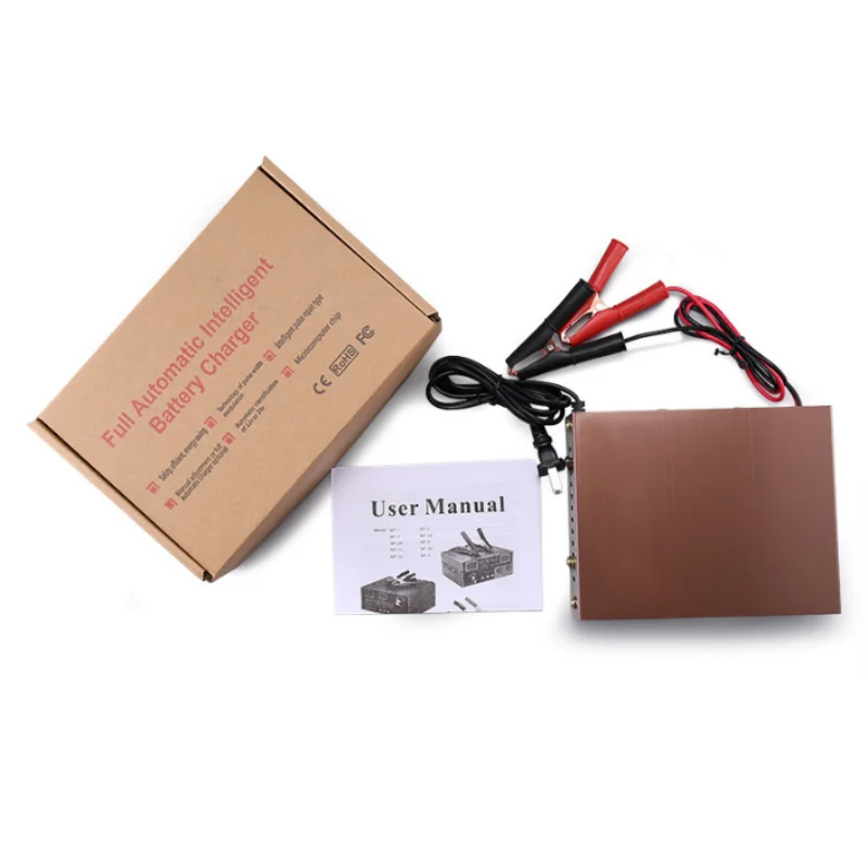 Car Battery Charger Full Automatic LCD Display Multiple Protections for Repair Car Maintainer Protect Quick Charger 24V/12V 220W