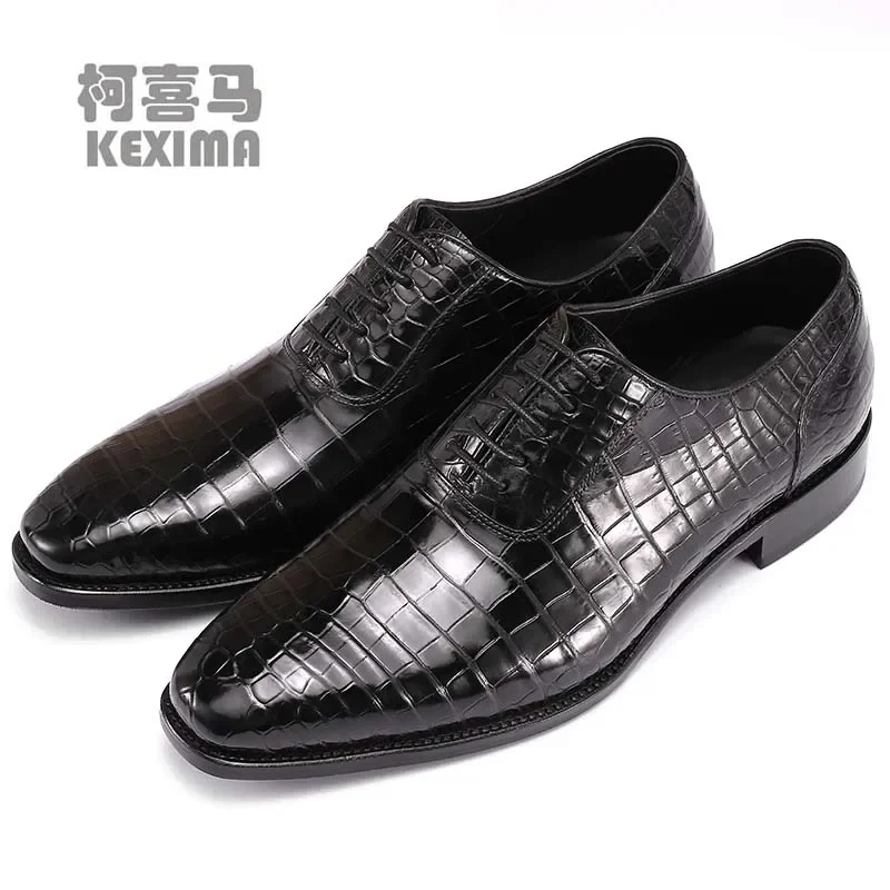 

Piliyuan новые туфли из крокодиловой кожи, мужские весенне-осенние новые ручные модные мужские формальные мужские туфли для жениха