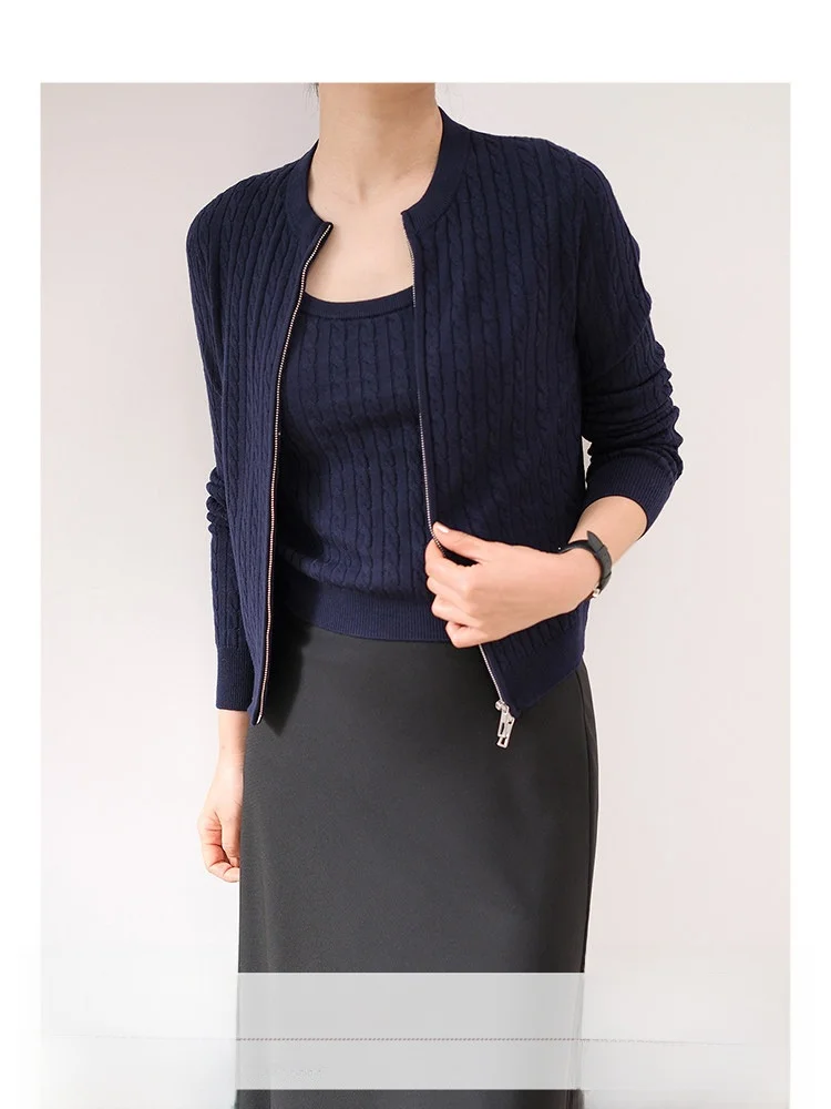 

Высококачественный шерстяной свитер-пальто из тонкой пряжи 60S, весенний комплект из 25 предметов: художественный жилет и верхняя одежда, женский премиум-трикотаж