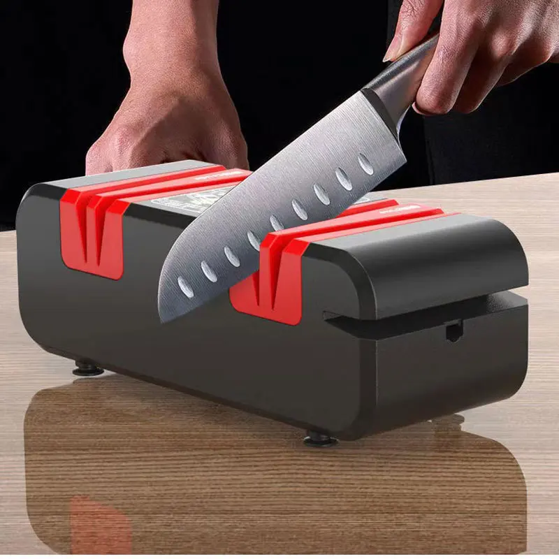 Adatto per affilacoltelli elettrico standard europeo 110V220V Coltello da cucina per uso domestico Pietra per affilare rapidamente Coltello da cucina