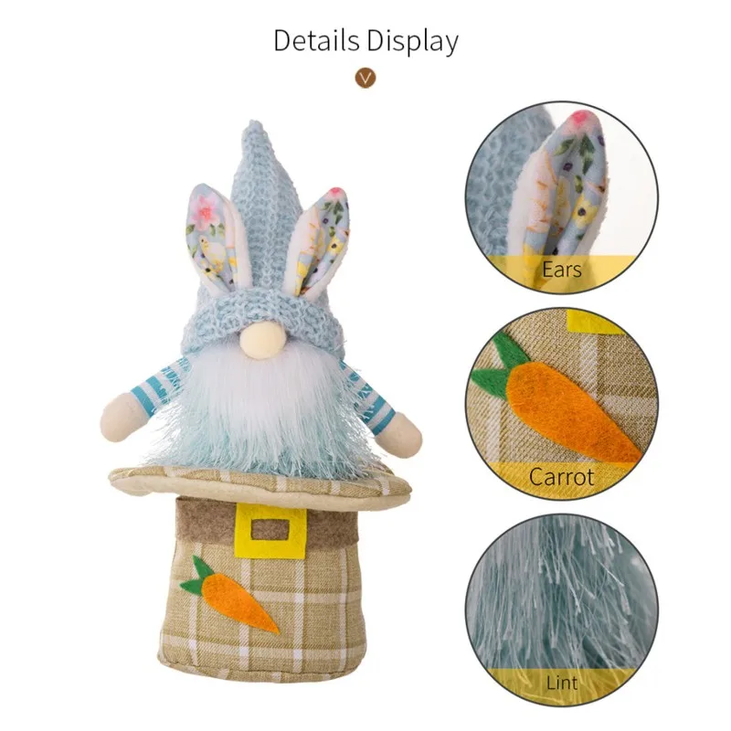 Indoor Decorations, Spring Summer Gnome Holiday Decorations, Handmade Stuffed Plush Gnomes, Hat