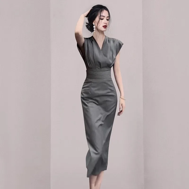 slim fit dress slacks SHORT GRAY DRESS main image 1