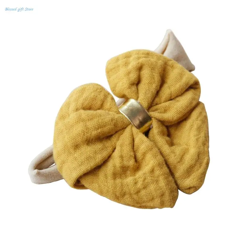 Cotton Bowknot Hairband for Infants Elastic Head Bands Infant Turban Newborn Headwear for Daily Wear Special Occasion