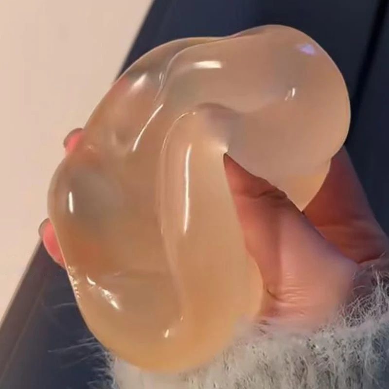 1 Buah Bola Tahan Stres Penghilang Stres Bola Minyak Kelapa Mainan Anak-anak Dewasa Fidget Rebound Lambat Pereda Hadiah Remas