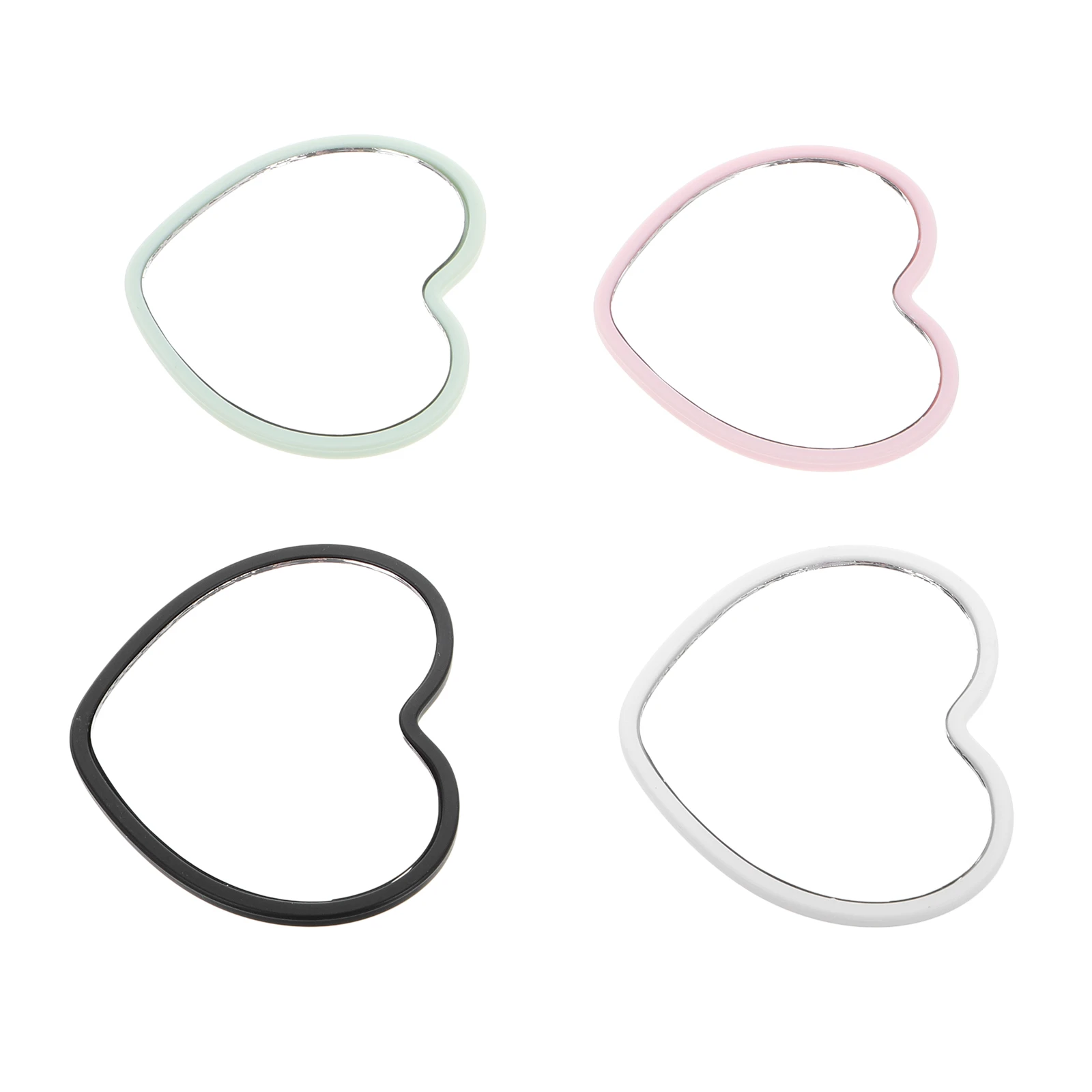 

4Pcs Heart Shaped Portable Compact Mirrors Mini Handheld Mirrors for Girls Travel Makeup Mirror Small Purse Mirror