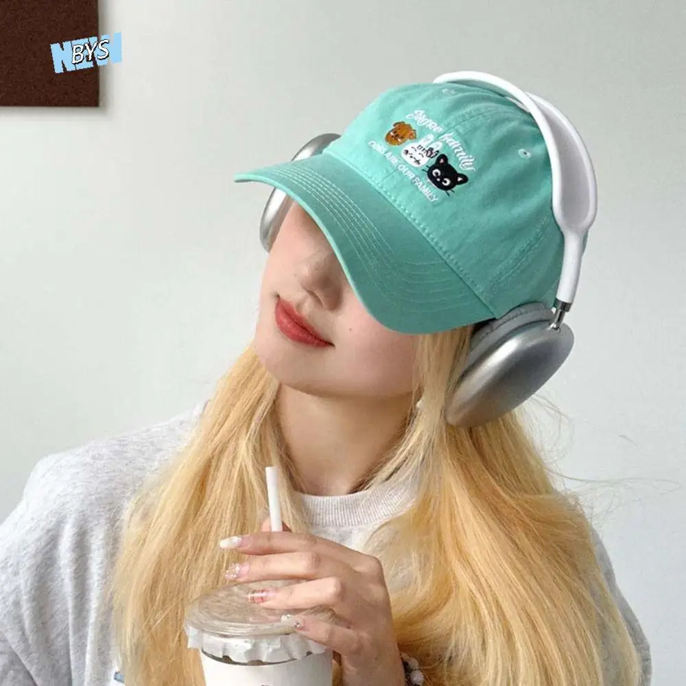 

Fashion Korean Style Cartoon Animal Baseball Cap Embroidery Cotton Sun Hat Sunscreen Sun Cap Peaked Cap Sports