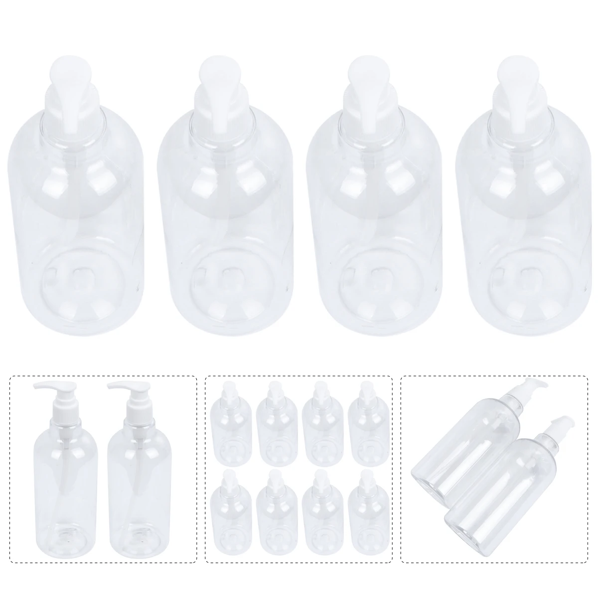 

8 Pcs Shampoo Bottle Lotion Liquid Bottles Subpackaging Pump Press Mini Toiletries