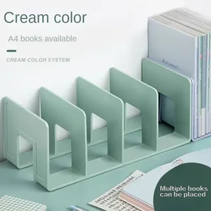 Multi-Function Book Magazine Bookshelf, storage support, table organizer, support for CD files, school supplies and office 8 Main Sales Support Book - №6