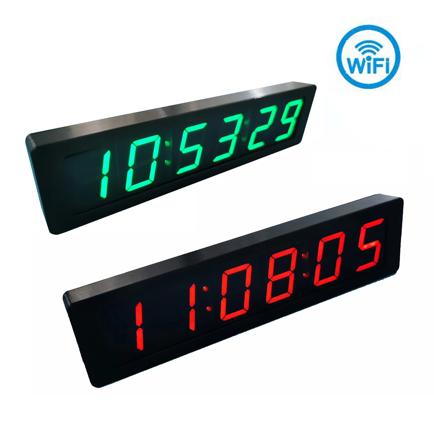 6bit WIFI Clock W Second 1.2Inch Wireless Network Timing Electronic Clock LED Digital Display TIME TMEP Alarm Clock USB Powered