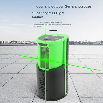 Portable Mini Laser Level Green Light 4 Lines Laser Level for Picture Hanging Wall Tile High Precision Gradienter Precision