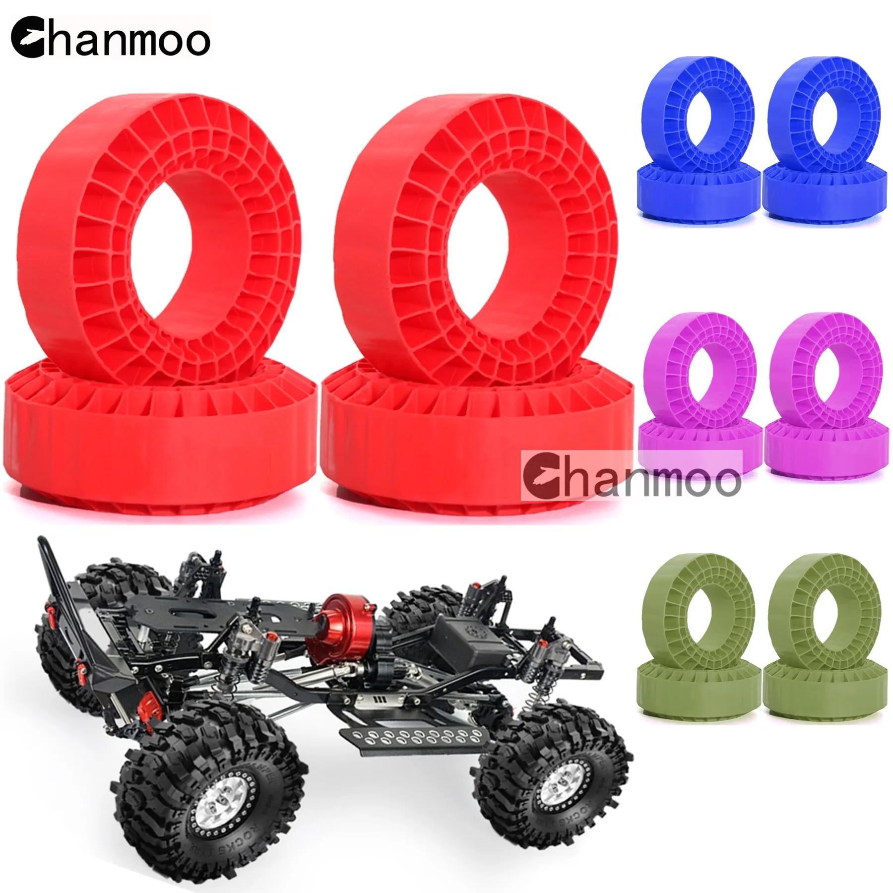 1.9in Tires Soft Silica Gel Anti Foams Insert 108mm Sponge for 1/10 RC Crawler Car Rigs TRX4 SCX10 III CJ-7 Capra BRX01 TF2 GEN8