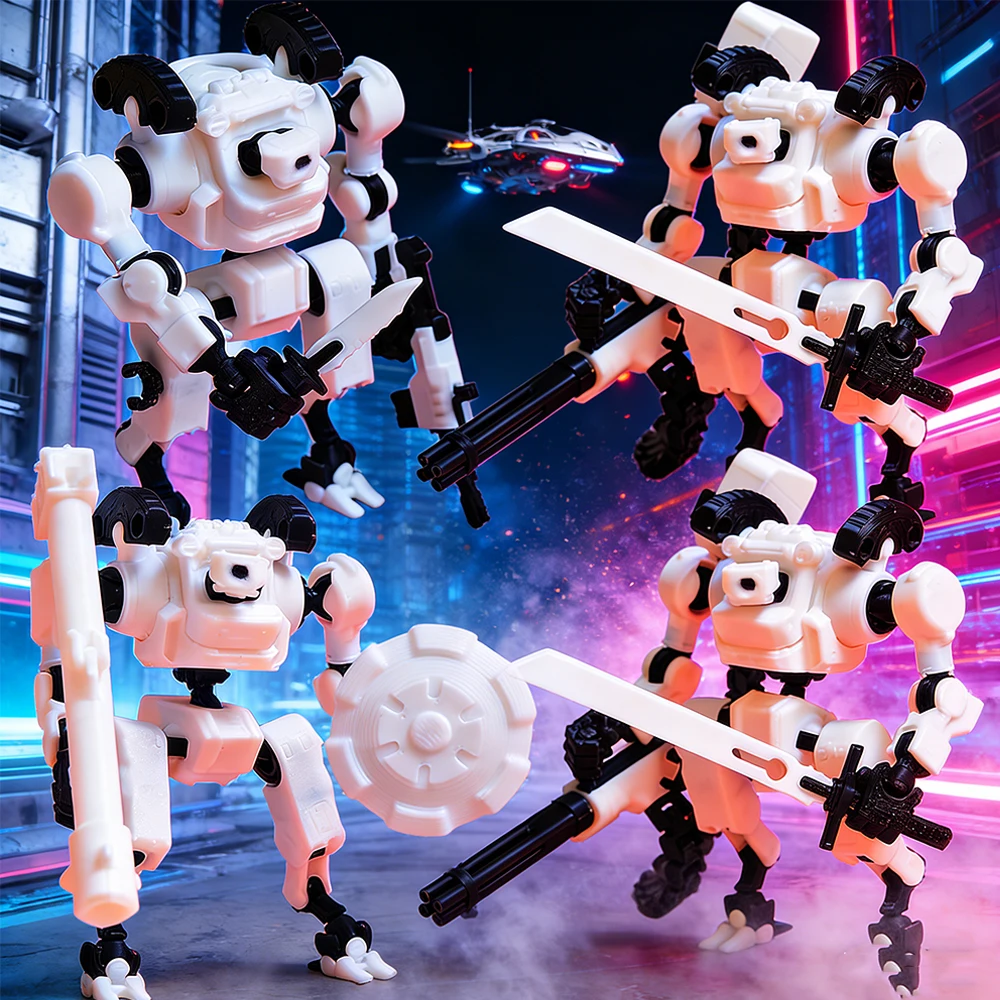 

2026 3D Printed Articulated Titan Mech Robot Action Figure Toys Set – Assembly Military Mecha Model for Kids Collectible Gift