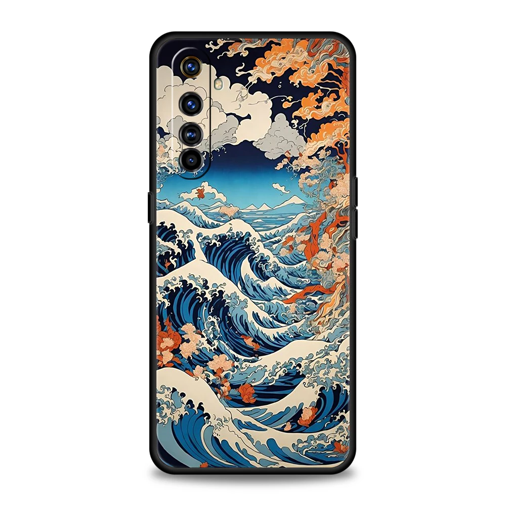 Sea Waves Phone Case For Oppo A3S A15 A17 A31 A95 Find X5 X6 Pro A54 A53 A52 Reno 6 7 8 SE Z Pro 5G Silicone Cover Capas Bags