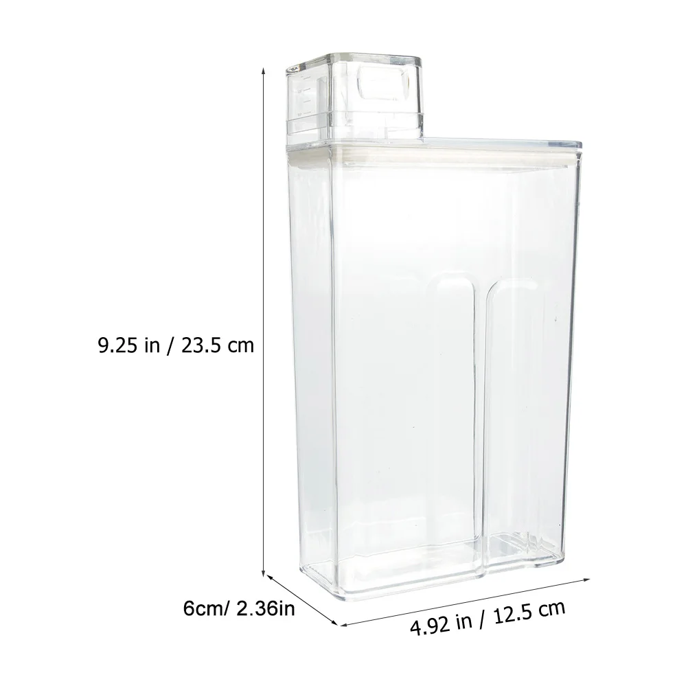 

2Pcs Transparent Laundry Powder Storage Box Durable Pet Material Multi-Purpose Sub Bucket Easy Use Long-Lasting