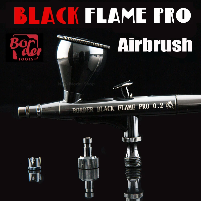 BORDER BLACK FLAME PRO Airbrush Removable Color Cup Complimentary Teflon Sealing Used For Gundam Military Model DIY