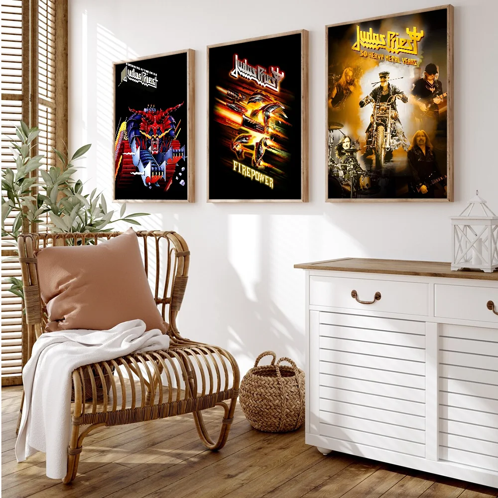 Rock Band Judas Priest Invincible Classic Vintage Posters Vintage Room Home Bar Cafe Decor Nordic Home Decor