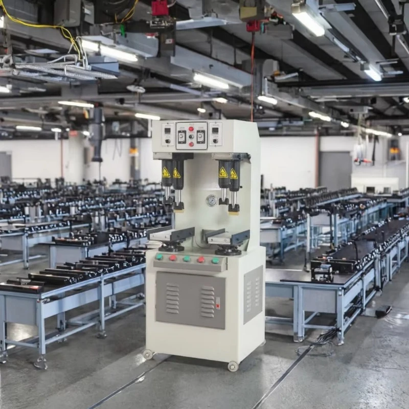 Junsheng 3HP 380V 2000 Pairs/8hrs  Automatic Pneumatic Shoe Sole Gluing Pressing Shoe Making Machine