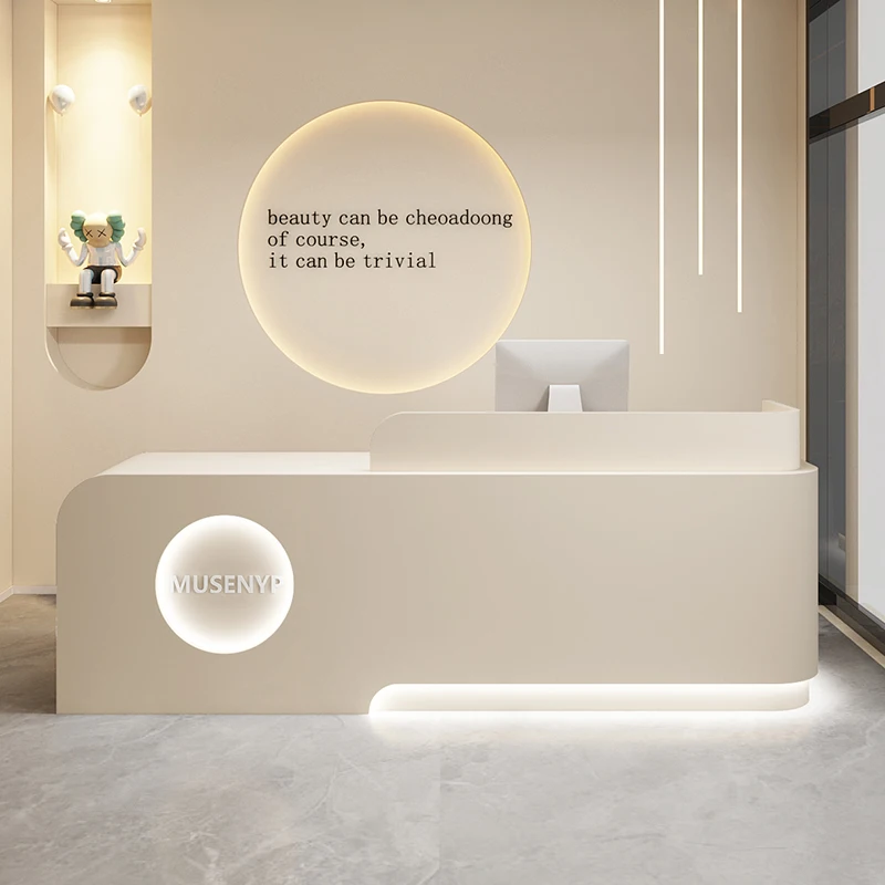 

Coffee Hairdressing Reception Desk Customer Center Office Reception Desk Counter Beautician Recepcion Mostrador Luxury Furniture