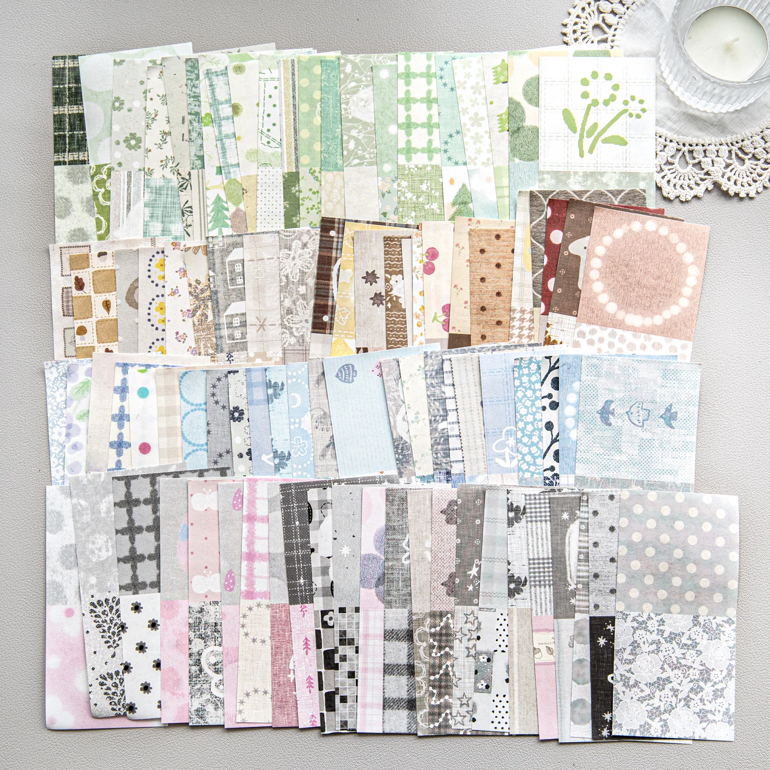 50sheets The Fade Poetry Series Decorative Paper Light Retro DIY Decoration Scrapbooking Diary Background Collage Material Paper