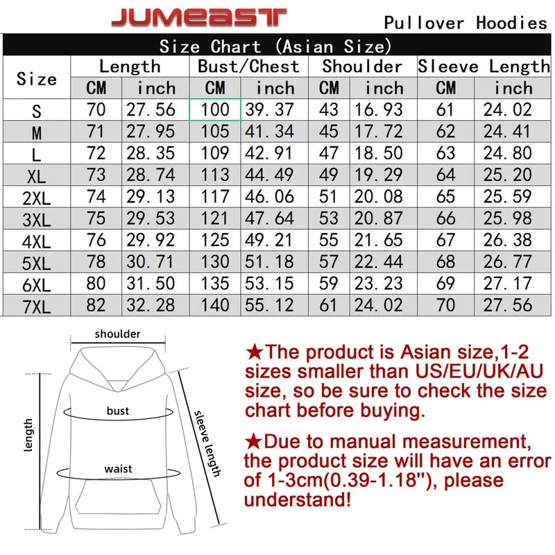 Jumeast 3D Abstract Psychedelic Printed Mens Hoodies Vintage Tops 90s Aesthetic Hoodie Oversize Loose Casual Fashion YK2 Clothes