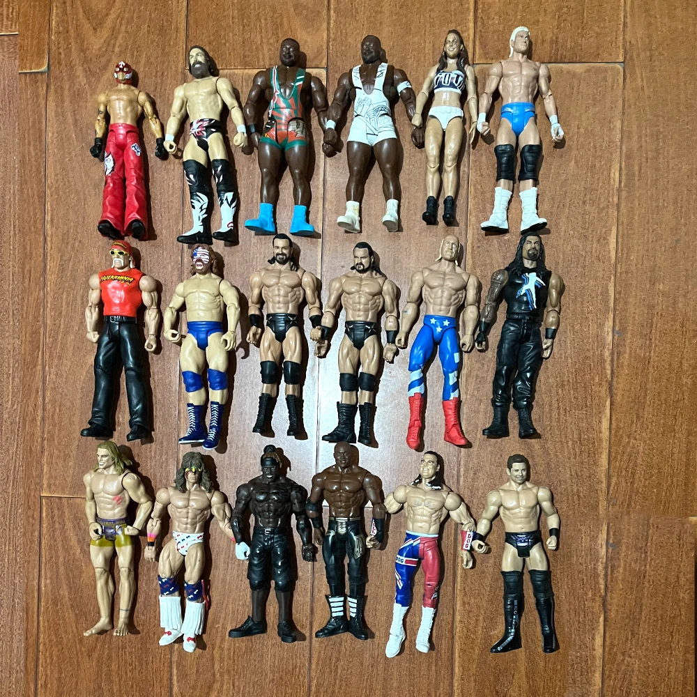 3PCS Rare 100 Style Character WWE Wrestler plastica di alta qualità Action Figure Doll Toy flessibile Figurine bambini Kid Collection