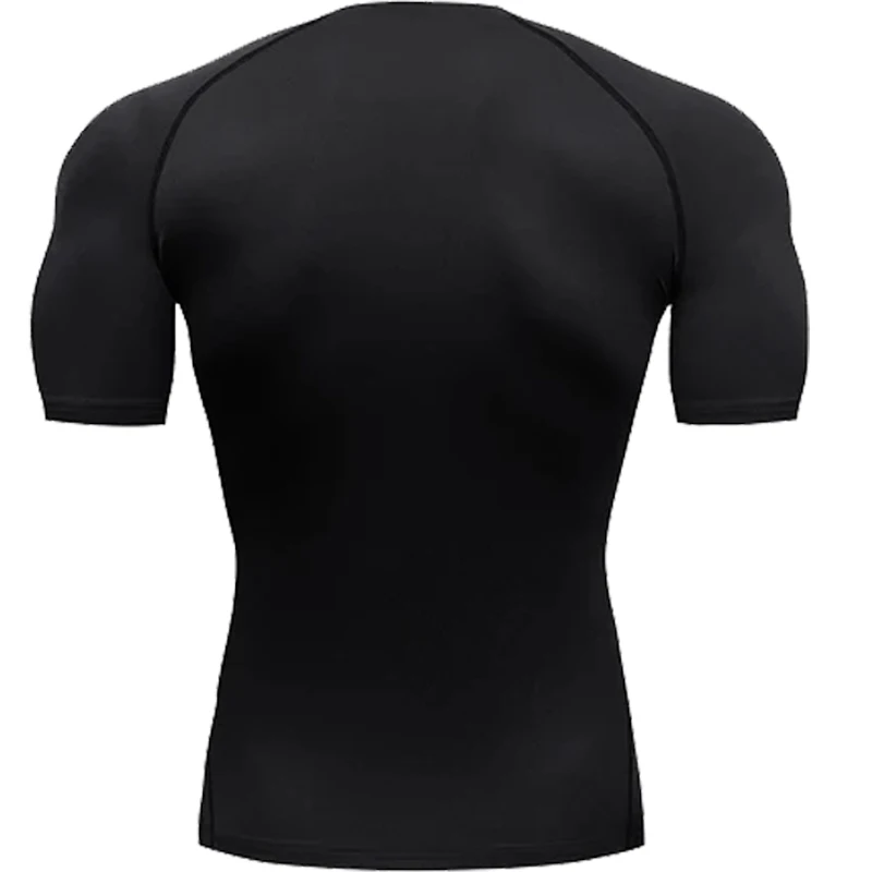 Christian exercise compression shirt, sports quick-drying T-shirt, men's gym fitness sweatshirt, top, short-sleeved, rash guard