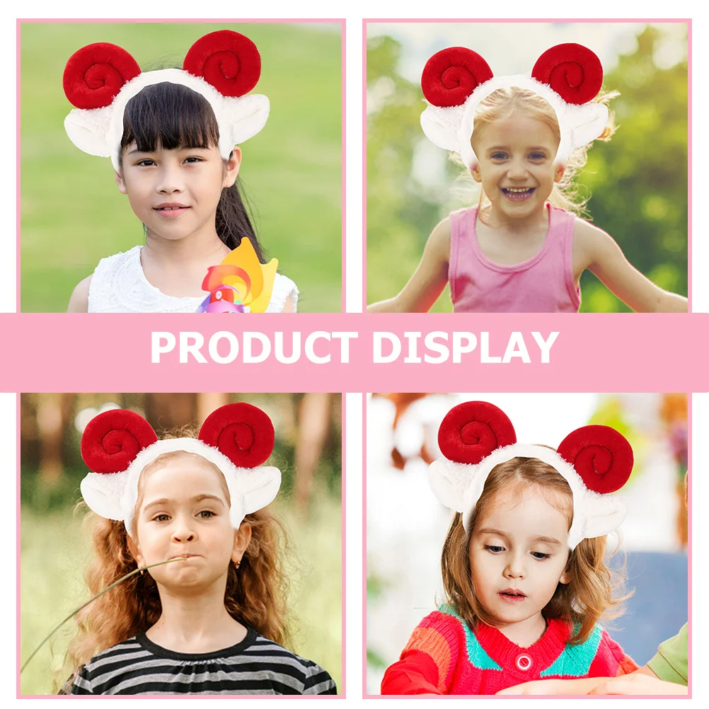 

2 шт., повязка на голову с овечьим рогом, мягкая удобная милая повязка для волос, вечерние аксессуары для волос на Хэллоуин, обручи для волос с овечьими ушками, головной убор на Хэллоуин