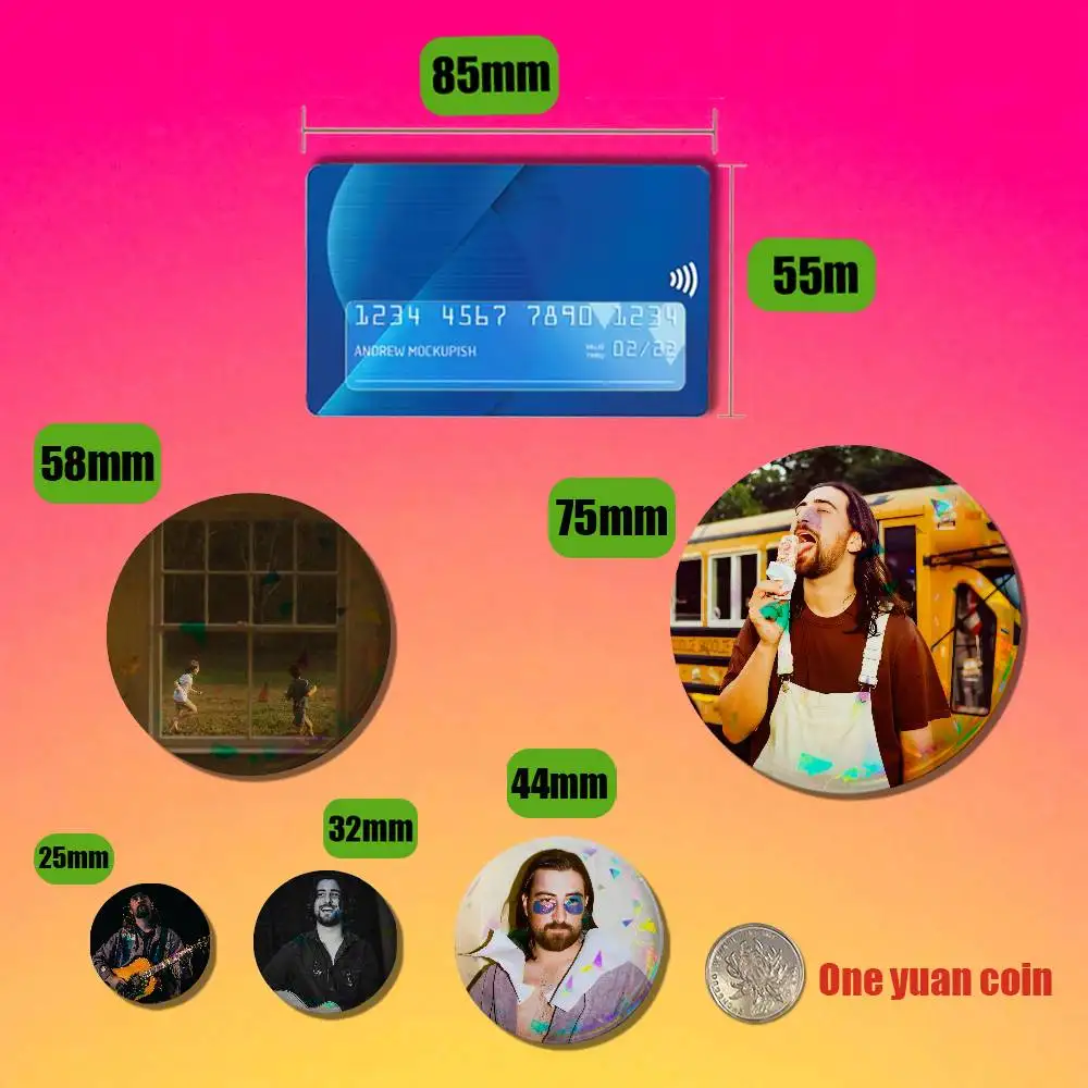 For Noah Kahan Orbiter Badge Cover Pin Custom Button 58mm Emblem Insignia Round Backpack Laser Film