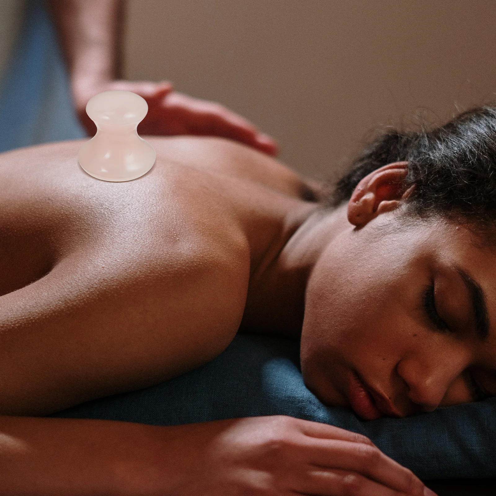 

2Pcs Natural Powder Crystal Scraping Plate Gua Sha Massaging Tool Face Neck Back Shoulders Relax Scraping Plate