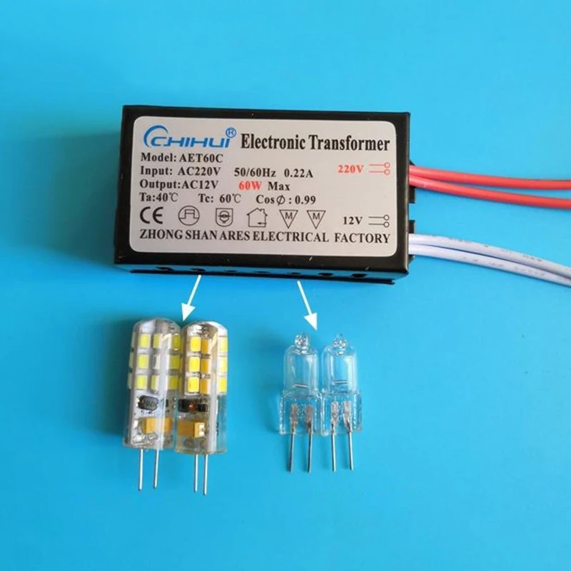 Electronic Transformer 20W 50W 60W 80W 105W 120W 160W 180W AC220V To 12V For Halogen Lamp & Crystal Lamp G4 Light Beads