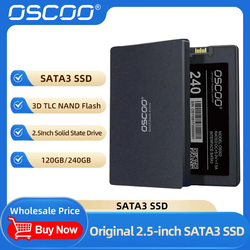 OSCOO SATA3 SSD 6,0 Гбит/с 2,5 дюйма SATA3.0 SSD Жесткий диск 2,5-дюймовый SSD Жесткий диск Внутренние твердотельные накопители для ноутбуков